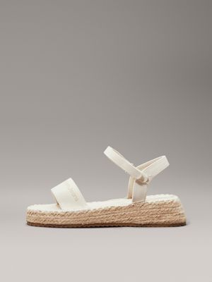 cream kids espadrille wedge sandals for girls calvin klein jeans