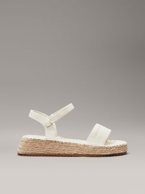 white kids espadrille wedge sandals for girls calvin klein jeans