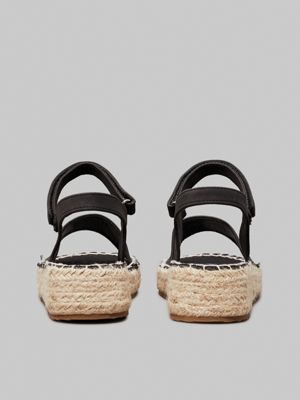 black kids espadrille wedge sandals for girls calvin klein jeans