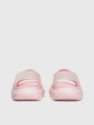 pink / white kids and toddlers clog sandals for girls calvin klein jeans