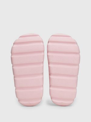 pink / white kids and toddlers clog sandals for girls calvin klein jeans