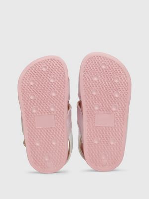 pink / white kids and toddlers velcro sandals for girls calvin klein jeans