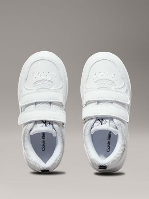 white kids and toddlers velcro trainers for kids gender inclusive calvin klein jeans