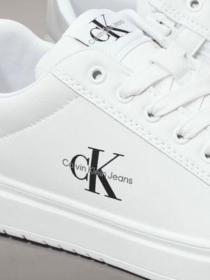 white / grey kids trainers for kids gender inclusive calvin klein jeans