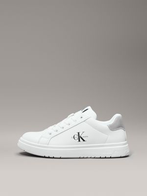 white / grey kids trainers for kids gender inclusive calvin klein jeans