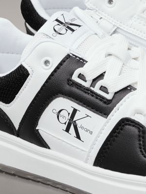 black/white kids trainers for kids gender inclusive calvin klein jeans