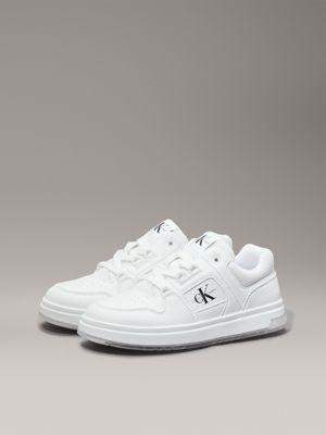 white kids trainers for kids gender inclusive calvin klein jeans