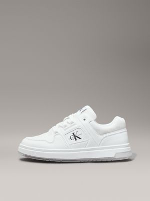 white kids trainers for kids gender inclusive calvin klein jeans