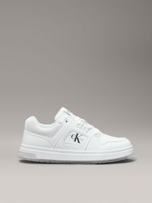 white kids trainers for kids gender inclusive calvin klein jeans