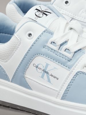 sky blue/white kids trainers for kids gender inclusive calvin klein jeans