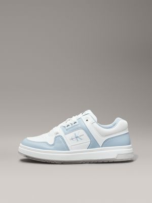 sky blue/white kids trainers for kids gender inclusive calvin klein jeans