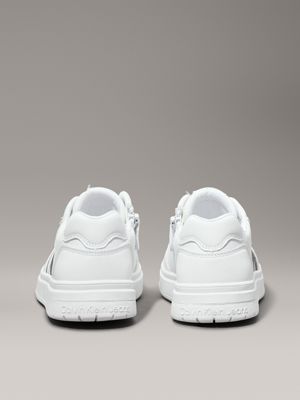 white kids trainers for kids gender inclusive calvin klein jeans