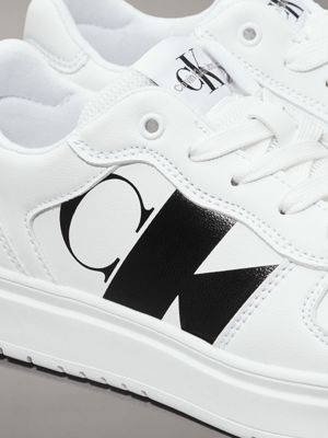 white kids trainers for kids gender inclusive calvin klein jeans