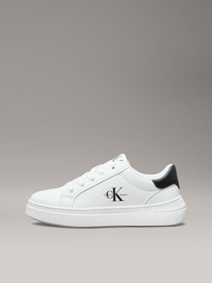 white / black kids trainers for kids gender inclusive calvin klein jeans