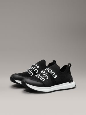 black kids slip-on sock trainers for kids gender inclusive calvin klein jeans