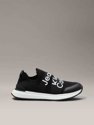 black kids slip-on sock trainers for kids gender inclusive calvin klein jeans