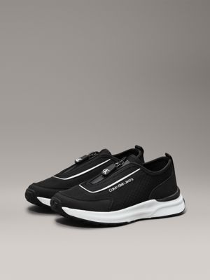 black kids zip trainers for kids gender inclusive calvin klein jeans