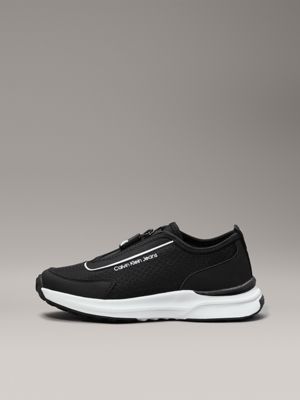black reißverschluss-sneakers für kinder für gender-inclusive kinder - calvin klein jeans