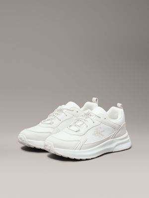 beige/white kids trainers for kids gender inclusive calvin klein jeans