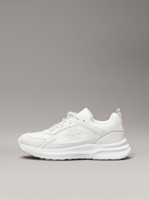 beige/white kids trainers for kids gender inclusive calvin klein jeans