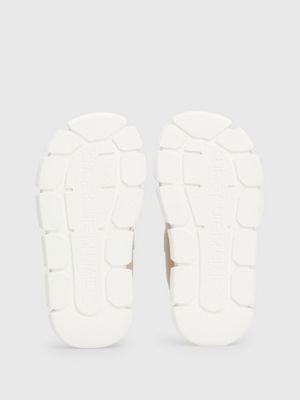 beige kids and toddlers velcro sandals for boys calvin klein jeans