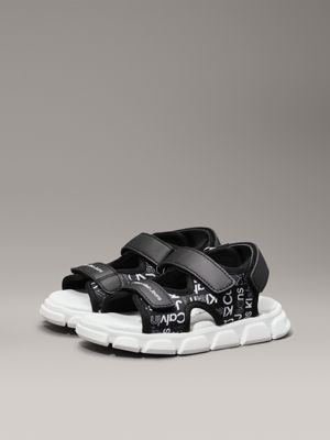 black kids and toddlers logo sandals for boys calvin klein jeans