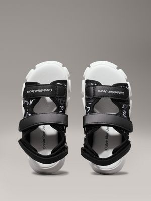 black kids and toddlers logo sandals for boys calvin klein jeans