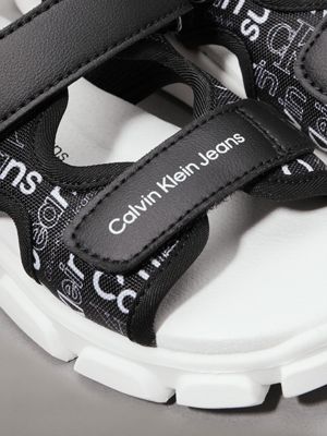 black kids and toddlers logo sandals for boys calvin klein jeans