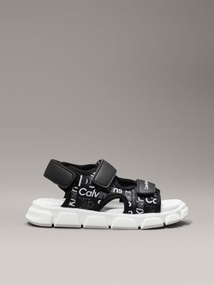 black kids and toddlers logo sandals for boys calvin klein jeans