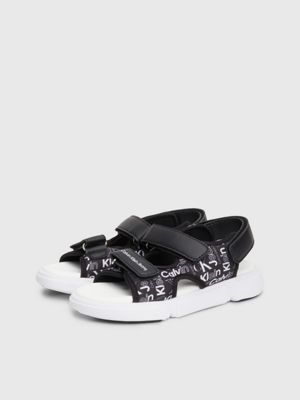 black kids logo sandals for boys calvin klein jeans