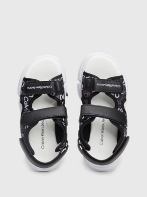 black kids logo sandals for boys calvin klein jeans