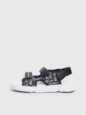 black kids logo sandals for boys calvin klein jeans