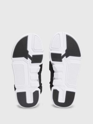 grey/black kids logo sandals for boys calvin klein jeans