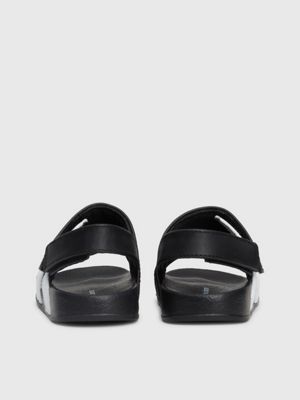 black/white kids and toddlers velcro sandals for kids gender inclusive calvin klein jeans