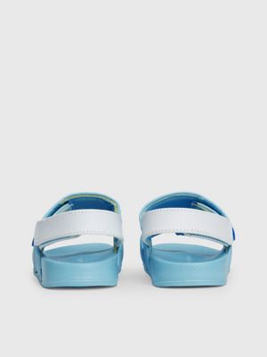 sky blue/white kids and toddlers velcro sandals for kids gender inclusive calvin klein jeans