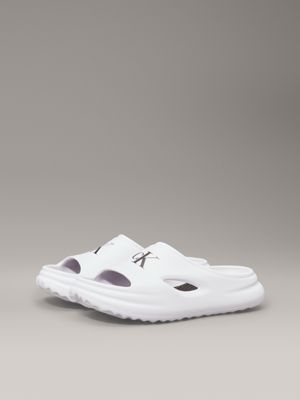 white kids sliders for kids gender inclusive calvin klein jeans