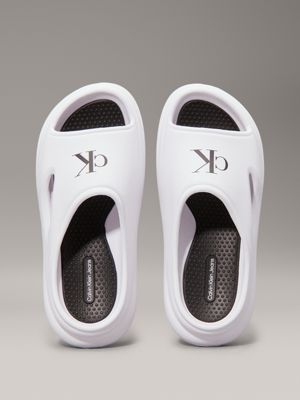 white kids sliders for kids gender inclusive calvin klein jeans