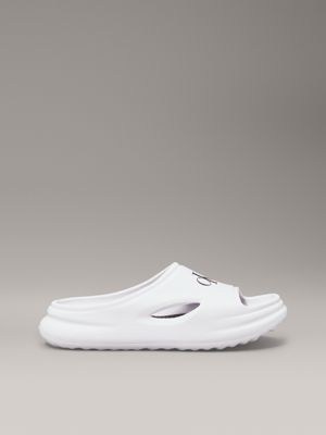 white kids sliders for kids gender inclusive calvin klein jeans