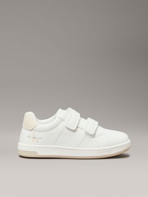 white toddlers and kids velcro trainers for girls calvin klein jeans