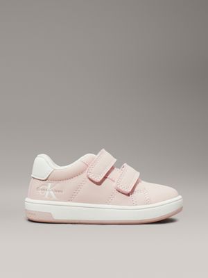 pink toddlers and kids velcro trainers for girls calvin klein jeans