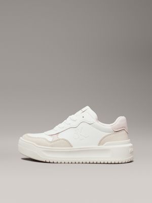 beige/off white/pink sneakers für kinder für mädchen - calvin klein jeans