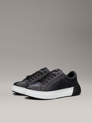 black kids satin trainers for girls calvin klein jeans