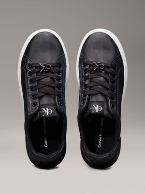 black kids satin trainers for girls calvin klein jeans