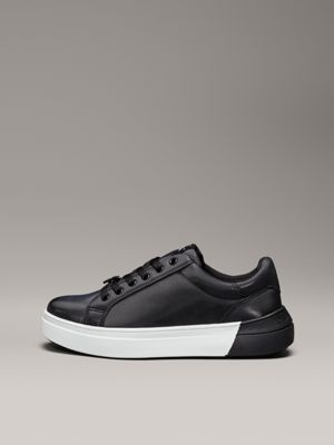 Black satin trainers on sale