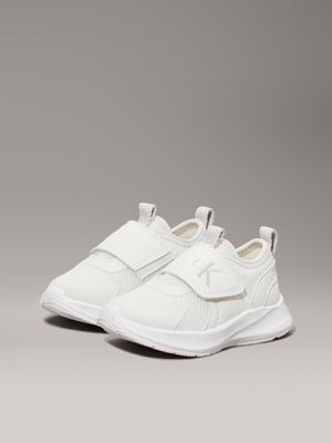 sneaker con velcro bambino e ragazzo ivory da bambine calvin klein jeans