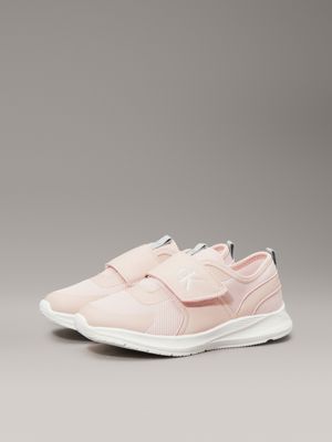 pink toddlers and kids velcro trainers for girls calvin klein jeans