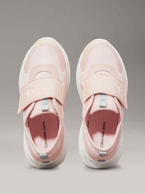 pink toddlers and kids velcro trainers for girls calvin klein jeans