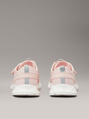 pink toddlers and kids velcro trainers for girls calvin klein jeans