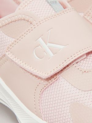 pink toddlers and kids velcro trainers for girls calvin klein jeans