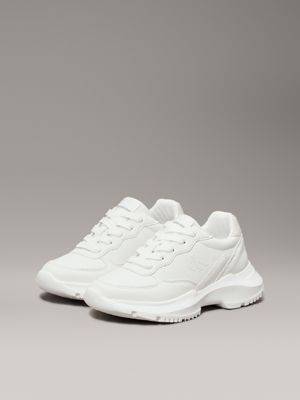 off white/beige kindersneakers voor meisjes - calvin klein jeans